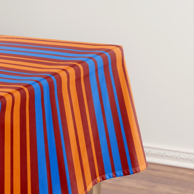 Mantel Diseño de rayas verticales naranja rojo azul   (In Situ)