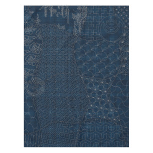 Mantel diseño del bordado del Sashiko-estilo -