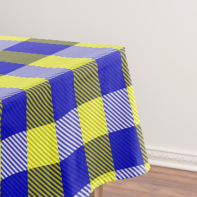 Mantel Diseño del cheque de Gingham amarillo azul (Subido por el creador)