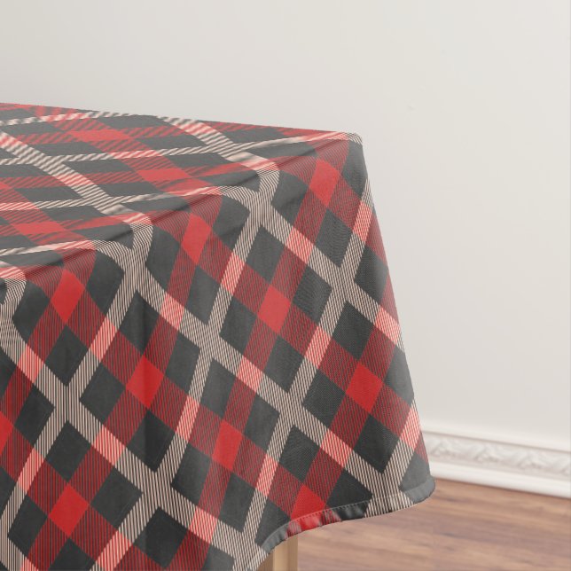 Mantel Diseño del Lumberjack Red Plaid Flannel (In Situ)