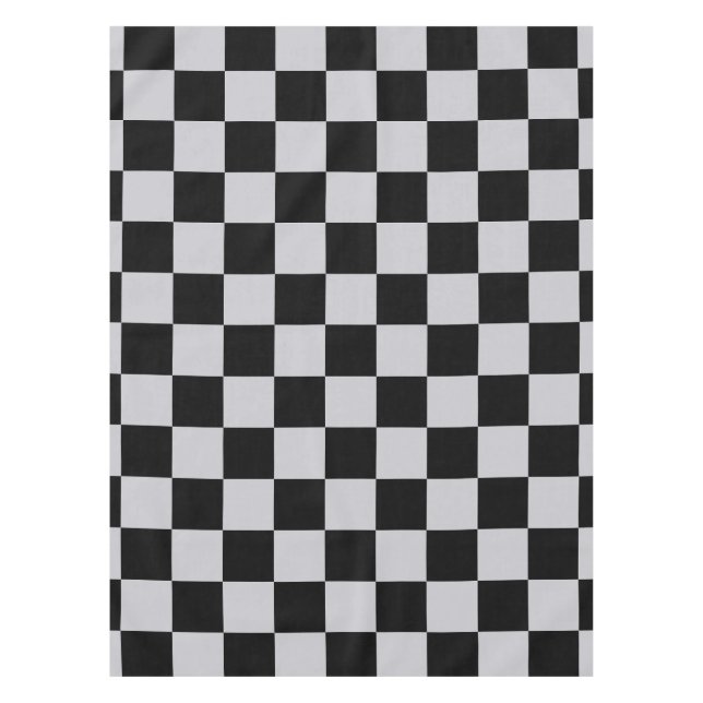 Mantel Diseño del patrón Ash Gray Gray Checker (Anverso)