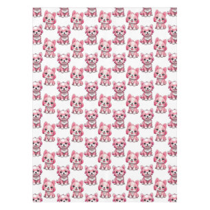 Mantel Diseño del patrón de perro de cachorro rosado - Bl