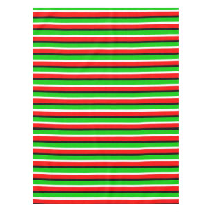Mantel Diseño del patrón de rayas verdes rojas