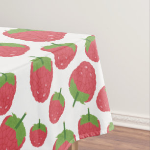 Mantel Diseño del patrón de verano de frutas de frambuesa