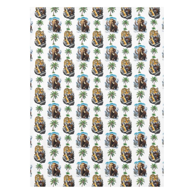 Mantel Diseño del patrón del tigre de Sabertooth Age Mamm (Anverso)