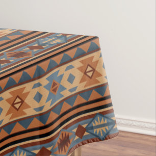 Mantel Diseño del Suroeste Patrón Tribal de Adobe Gray Br