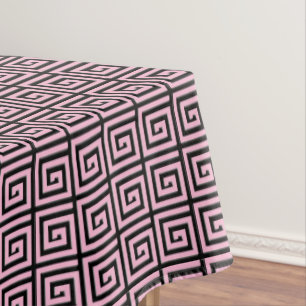 Mantel Diseño dominante griego - rosa y negro