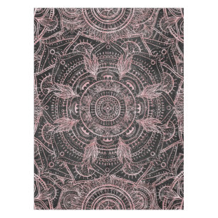 Mantel Diseño elegante Boho Rosa Gold Grey Mandala