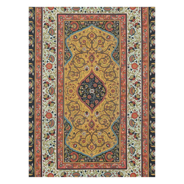 Mantel Diseño elegante de alfombra persa antigua (Anverso)