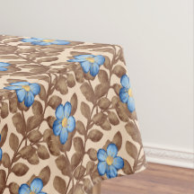 Diseño floral azul y beige elegante