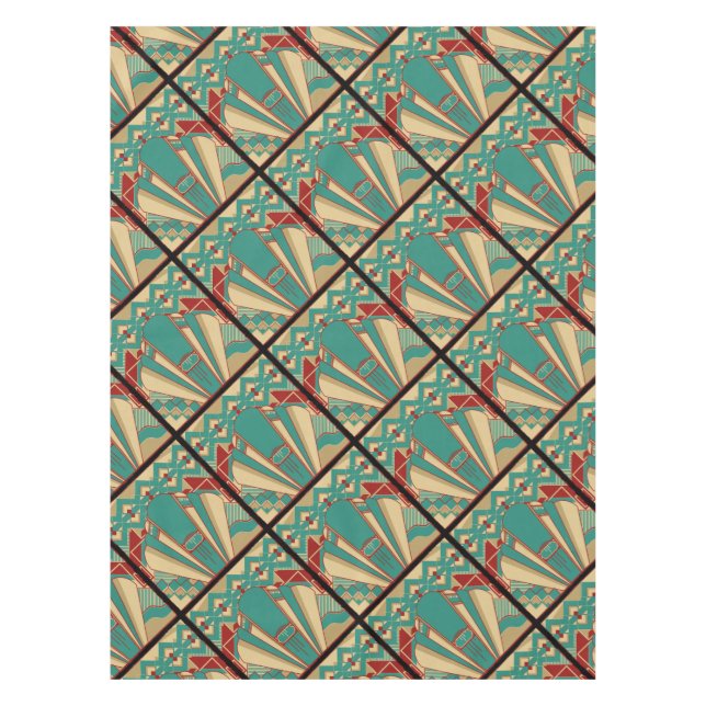 Mantel Diseño geométrico Art Deco (Anverso)