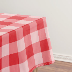 Mantel Diseño gingham rojo y blanco