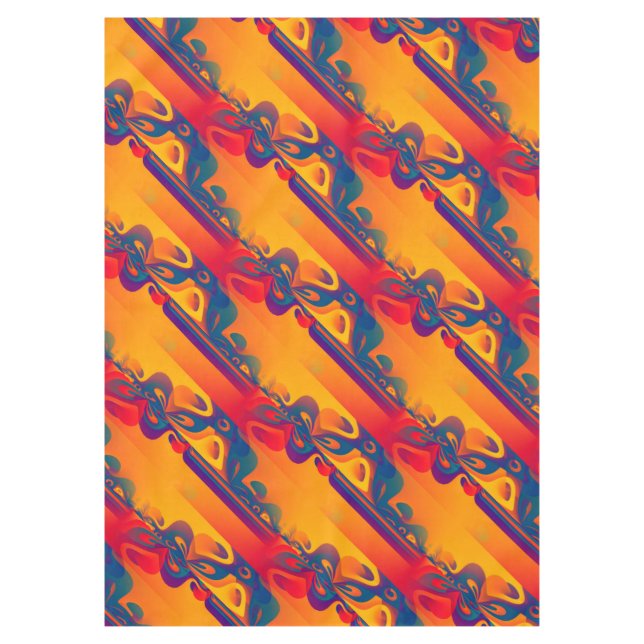 Mantel Diseño gráfico impecable - I rojo amarillo (Anverso)