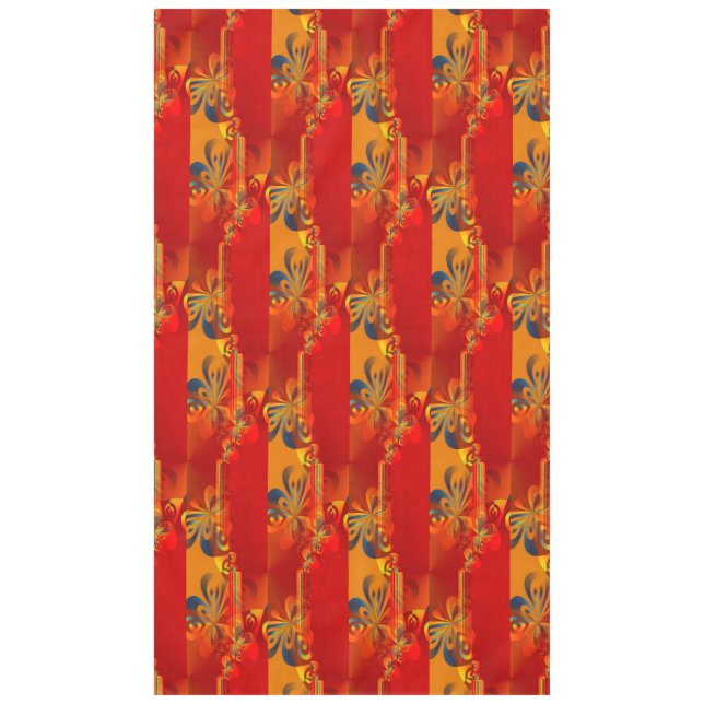 Mantel Diseño gráfico impecable - naranja rojo I (Anverso)