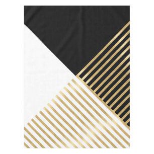 Mantel Diseño moderno de franjas de oro geométricas de 
