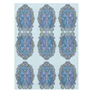 Mantel Diseño Ornate Blue & Verde azulado Mandala