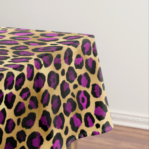 Mantel Diseño serie leopardo morado y dorado 4
