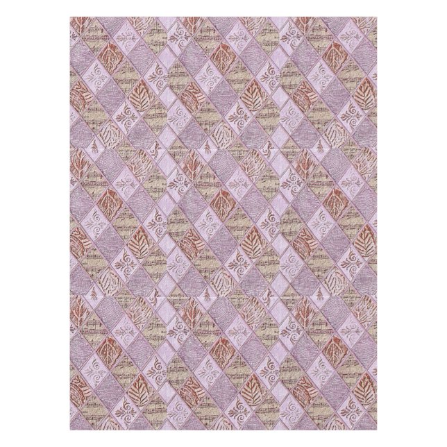 Mantel Diseños De Diamantes En Rosa (Anverso)