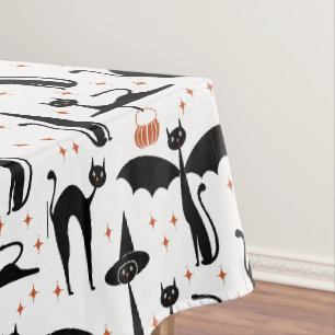 Mantel Disfraz de Halloween MCM Minimalista Gatos Blancos