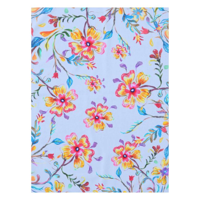Mantel Disturbios de flores silvestres de 52" x 70" (Anverso)