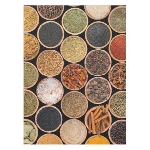 Mantel Diversas especias e ingredientes alimentarios