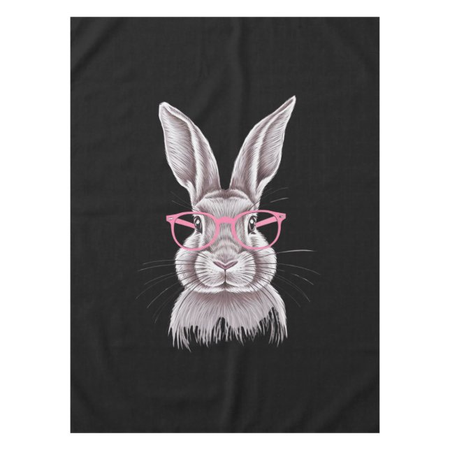 Mantel Divertido conejo lindo regalo familiar en Pascua (Anverso)