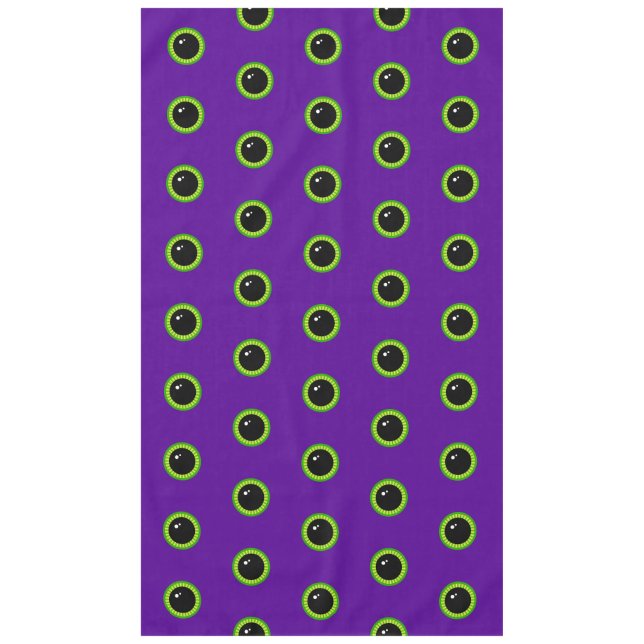 Mantel Divertidos ojos verdes y morados de monstruo (Anverso)