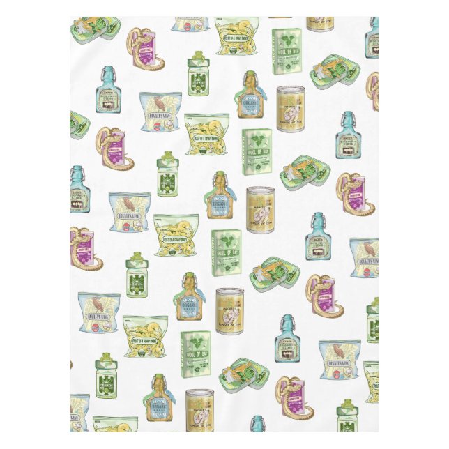 Mantel Doble patrón de poción de bruja (Anverso)