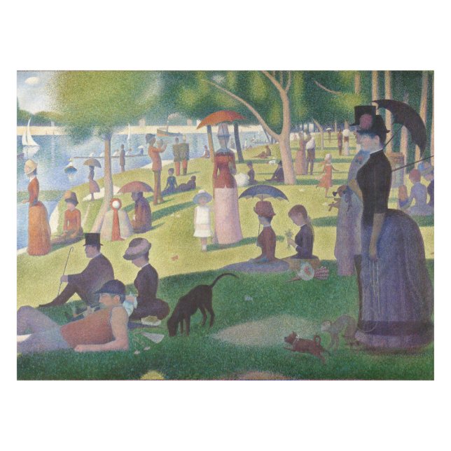 Mantel Domingo en la pintura de La Grande Jatte Seurat (Frente (Horizontal))