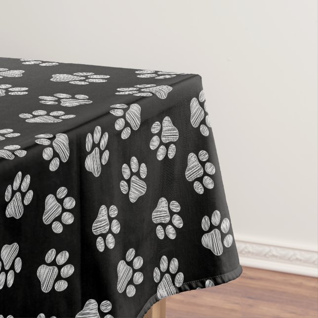 Mantel Doodle Paws, Patas de Perro, Patas Blancas (In Situ)