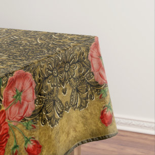 Mantel Dorado floral Hermoso patrón elegante