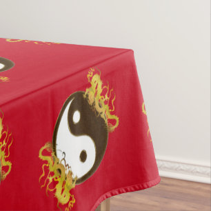 Mantel Dragón de oro Yin Yang