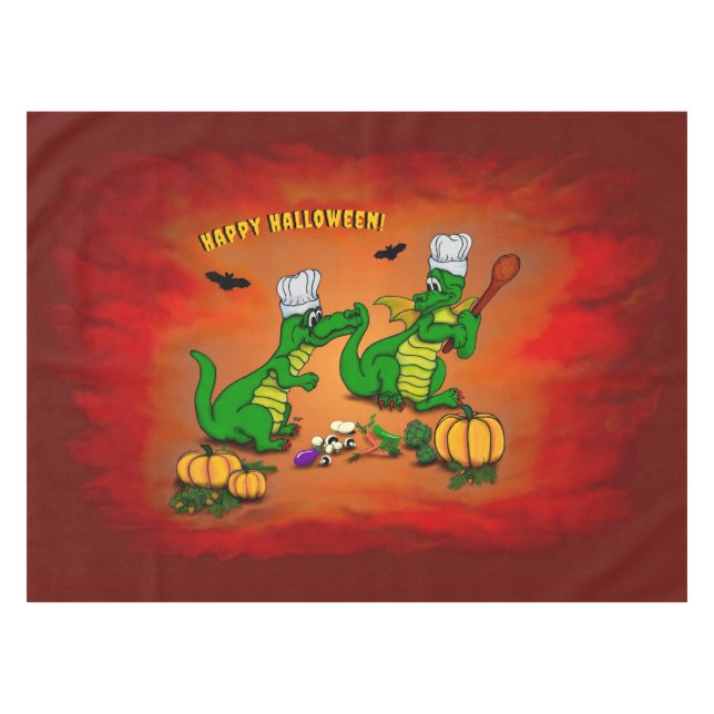 Mantel Dragones - ¡Feliz Halloween! Hoy cocinaré (Frente (Horizontal))