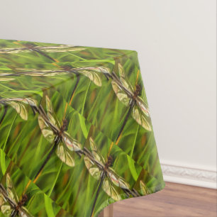 Mantel Dragonfly Artificial En Marrón Y Amarillo En Verde