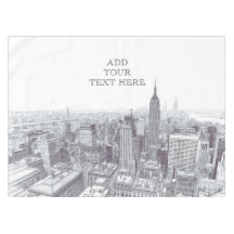Drawing of New York City Landscape Custom
