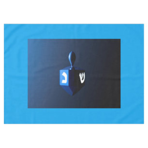 Mantel Dreidel azul metálico