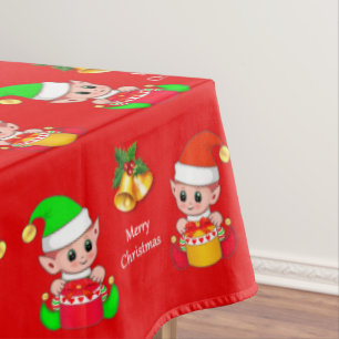 Mantel Duende de Navidad en rojo