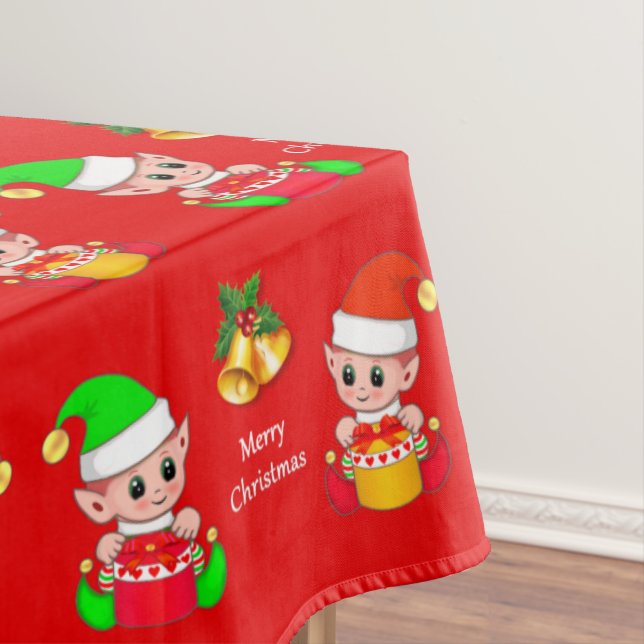 Mantel Duende de Navidad en rojo (In Situ)