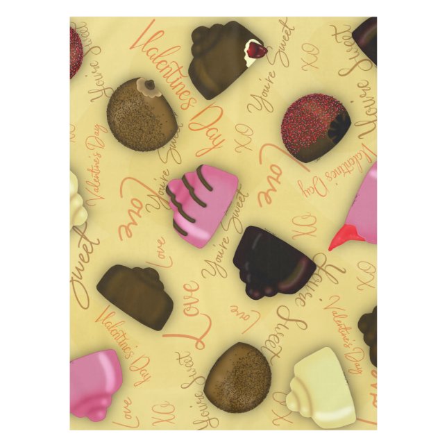 Mantel Dulce San Valentín - Patrón El día de San Valentín (Anverso)