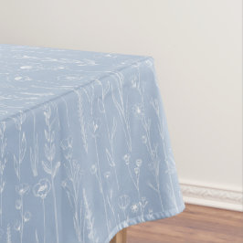 Mantel Dusty Blue Wildflower Baby Shower Tablecloth