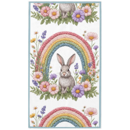 Mantel Easter Bunny Rainbow Art Spring Wildflowers Meadow