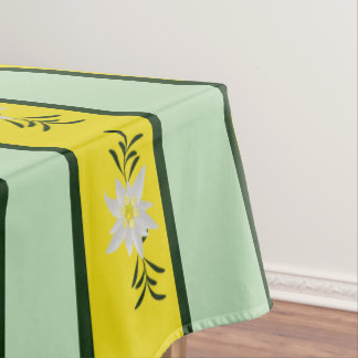 Mantel Edelweiss verde y amarillo a rayas