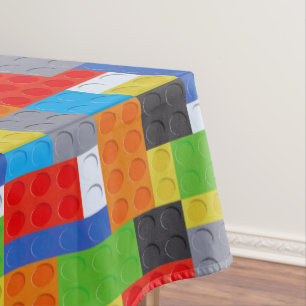 Mantel Edificio bloque rojo azul verde naranja comedor de
