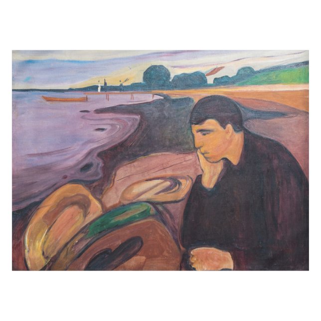 Mantel Edvard Munch - Melancholy 1894 (Frente (Horizontal))