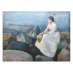 Mantel Edvard Munch - Noche de verano, Inger en la playa