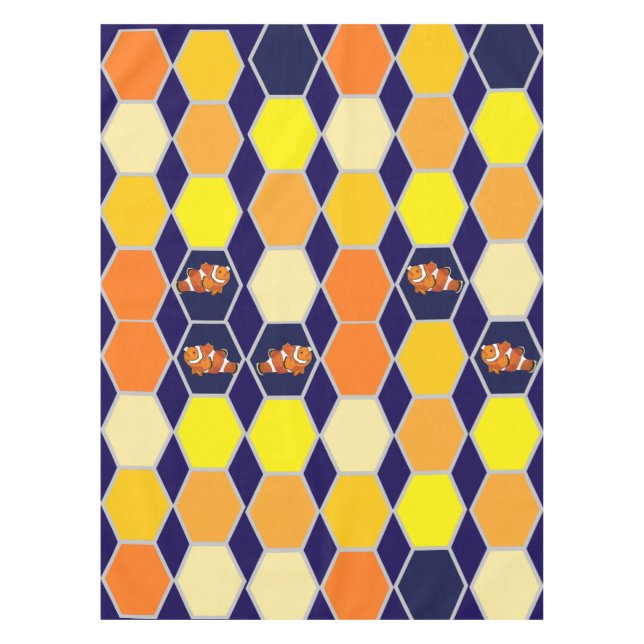 Mantel El arte dibujado a mano de pez globo (Anverso)