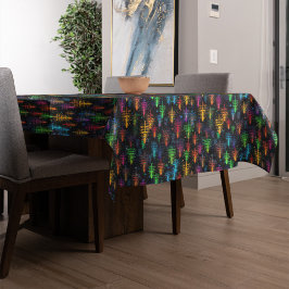 Mantel El colorido árbol de Navidad resplandeciente en un