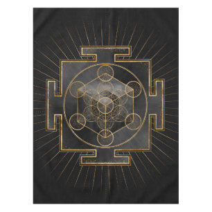 Mantel El cubo de Metatrón Sri Yantra es una geometría