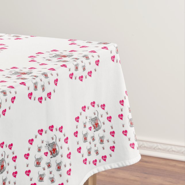 Mantel El día de San Valentín Tablecloth Mice (In Situ)
