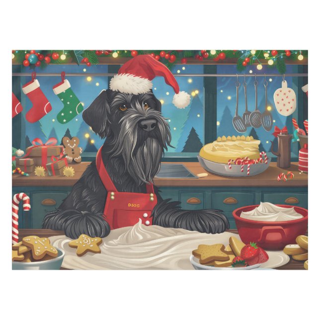 Mantel El gigante Schnauzer Holiday Baking: Navidades fes (Frente (Horizontal))